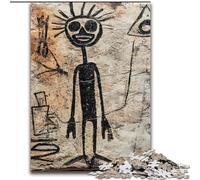Puzzle Adulte tête de Mort Style Basquiat 1000 pièces Difficile, Convient aux 14 Ans et Plus Amusement en Famille C'est Un pour Toute la Famille 50x75cm