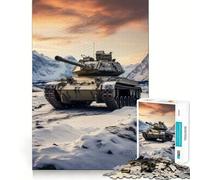 Puzzle Adulte Tiger Panzer dans la Neige, 1000 pièces, Jeu de logique et de réflexion, Plaisir Lent, découpe précise, pièce de Collection 50x75cm