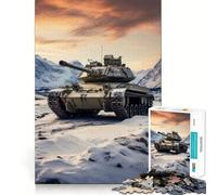 Puzzle Adulte Tiger Panzer dans la Neige, 1000 pièces, Jeu de logique et d'habileté, découpe précise, pièce de Collection 38x52cm