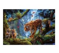 Puzzle adulte tigre et bebes tigres dans la foret - 1000 pieces - animaux sauvages - educa multicolore G