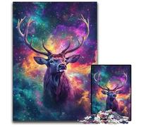 Puzzle Adulte Tigre Galaxy 1000 pièces en Carton, pour Noël, Halloween, Pâques et Le Nouvel an 26x38cm/10,23x14,96 Pouces