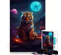 Puzzle Adulte Tigre Mystique sur Mars 1000 pièces, Jeu de réflexion, Anti-Stress, Design à Assembler, Joli Cadeau (38x52cm)