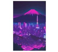 Puzzle Adulte Tokyo, Japon 1000 Pièces pour Enfants À Partir De 12 Ans Puzzles en Bois Casse-tête 78×53cm