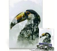 Puzzle Adulte Toucan Sentinelle Tropicale 1000 pièces Exercice Intelligent, détente paisible, Bords précis, Cadeau de Noël Chic (38x26cm)