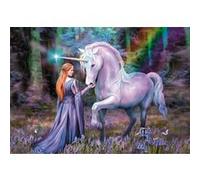 Puzzle adulte : une rencontre magique dans la bois - anne stokes - 1000 pieces collection licorne blanche - monde fantastique