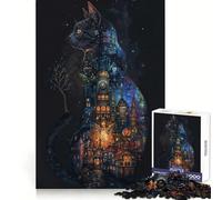 Puzzle Adulte Urban Feline Dreams 1000 pièces Améliore la mémoire Plaisir léger Découpe de précision Cadeau Unique (38x26cm)