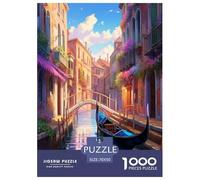 Puzzle Adulte Venise Ville d'eau Enfant Jouets Défi Cadeau Unique Lagune 1000 Pièces Décoration Murale pour Adultes Et Enfants 70x50cm/1000pcs