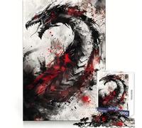Puzzle Adulte Viking Dragon Nidhogg 1000 pièces Détente et Relaxation Découpe précise (38x26cm)