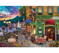Puzzle Adulte Village Italien au Bord d'une rivière - 2000 Pieces - Set Collection Paysage et Montagne Italie + 1 Carte Tigre