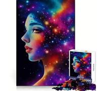 Puzzle Adulte Visage de nébuleuse 1000 pièces Exercice Intelligent, détente, Bords précis, Cadeau de Noël (38x26cm)