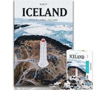 Puzzle Adulte Visitez l'Islande 1000 pièces, Jeu Stimulant et Jeu Familial idéal comme Cadeau pour Toute la Famille 38x26cm