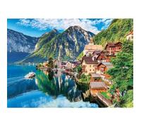 Puzzle Adulte Vue Du Village Hallstatt : Lac Et Montagne 1500 Pieces - Puzzle Paysage D Autriche