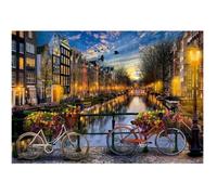 Puzzle Adulte : Vue Fleurie Sur Le Canal D Amsterdam - 2000 Pieces - Collection Paysage Pays-Bas Couche de