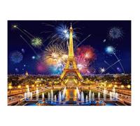 Puzzle Adulte - Vue Sur La Tour Eiffel Du Trocadero Soiree Du Nouvel An - 1000 Pieces - Collection Monument De France