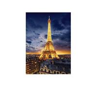 Puzzle Adulte Vue Sur Paris Et La Tour Eiffel Illuminee - 1000 Pieces Clementoni - Collection Monument De France