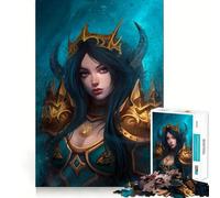 Puzzle Adulte Warrior Girl 1000 pièces,Jeu de réflexion,Cadeau,découpe de Haute précision,activité relaxante à Faire en Groupe à l'intérieur (50x75cm)
