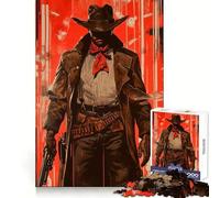 Puzzle Adulte Western Outlaw 1000 pièces Stimule l'intellect et l'habileté Paisible et Amusant Format idéal Cadeau Parfait (38x52cm)