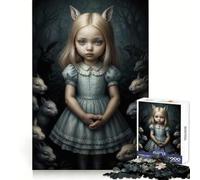 Puzzle Adulte White Rabbit Forêt Hantée 1000 pièces Jeu de réflexion stratégique et Relaxant Ajustement précis Idée Cadeau (38x52cm)