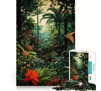 Puzzle Adulte Wild Jungle Odyssey 1000 pièces Jeu de mémoire et de compétences Amusant Assemblage Stable Pièces Qui ne bougent Pas Format Compact Idéal pour des Moments de Jeu en Famille (50x75cm)
