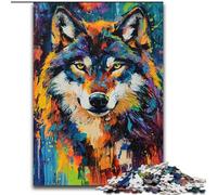 Puzzle Adulte Wolf Art 1000 pièces, Difficile, à partir de 14 Ans, décoration Murale, Cadeau d'anniversaire de Noël (26x38cm)