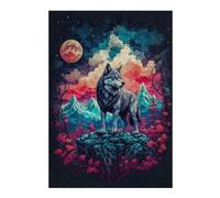 Puzzle Adulte Wolf on Full Mooo, 300 PCS | Le montage en commençant par les bords: un montage clair zone par zone pendant le temps libre.