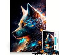 Puzzle Adulte Wolf Space 1000 pièces,Jeu de Train cognitif,emboîtement précis,sans espaces,activité apaisante pour la Pause mentale (38x26cm)