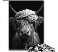 Puzzle Adulte Yak Noir et Blanc 2000 pièces, Difficile à réaliser, mais Amusant et Humoristique, Cadeau d'anniversaire, décoration Murale (70x100cm)