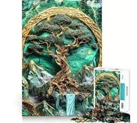 Puzzle Adulte Yggdrasil Arbre du Monde 1000 pièces Jeu de mémoire Amusant Assemblage Stable Pièces Qui ne bougent Pas Format Compact Idéal pour des Moments de Jeu en Famille (38x26cm)
