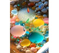 Puzzle Adultes 1000 Pièces Jeux d'activités Familiales - 1000 pièces Puzzle à Faire Soi-même pour Décoration d'intérieur - Puzzles pour Adultes Pierres colorées Koi