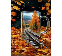 Puzzle Adultes 1000 Pièces Jeux d'activités Familiales - 1000 pièces Puzzle à Faire Soi-même pour Décoration d'intérieur - Puzzles pour Adultes Sentier des Feuilles d'automne