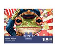 Puzzle Adultes 1000 Pièces, Salut grenouille38x26cm/1000pcs Jeu De Famille Team Building Cadeau pour Les Amants Ou Les Amis Cadeau De Fête des Mères Puzzle De Strange Animals