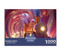 Puzzle Adultes 1000 Pièces, Train Nuit étoilée38x26cm/1000pcs Jeu De Famille Team Building Cadeau pour Les Amants Ou Les Amis Cadeau De Fête des Mères Puzzle De Dream Number