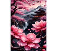 Puzzle Adultes 120 Pièces Jeux d'activités Familiales - 120 pièces Puzzle à Faire Soi-même pour Décoration d'intérieur - Puzzles pour Adultes Palais des Fleurs Roses