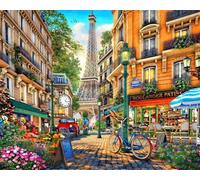 Puzzle Adultes 1200 Pièces Jeux d'activités Familiales - 1200 pièces Puzzle à Faire Soi-même pour Décoration d'intérieur - Puzzles pour Adultes Paysages de Rue de Paris