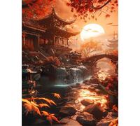 Puzzle Adultes 1200 Pièces Jeux d'activités Familiales - 1200 pièces Puzzle à Faire Soi-même pour Décoration d'intérieur - Puzzles pour Adultes Pont du Paysage du Palais