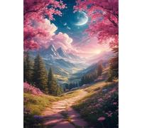 Puzzle Adultes 150 Pièces Jeux d'activités Familiales - 150 pièces Puzzle à Faire Soi-même pour Décoration d'intérieur - Puzzles pour Adultes Route de Mountain Field