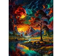 Puzzle Adultes 150 Pièces Jeux d'activités Familiales - 150 pièces Puzzle à Faire Soi-même pour Décoration d'intérieur - Puzzles pour Adultes Paysage de Nuages colorés