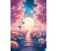 Puzzle Adultes 1500 Pièces Jeux d'activités Familiales - 1500 pièces Puzzle à Faire Soi-même pour Décoration d'intérieur - Puzzles pour Adultes Route des Fleurs au Clair de Lune