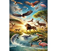 Puzzle Adultes 200 Pièces Jeux d'activités Familiales - 200 pièces Puzzle à Faire Soi-même pour Décoration d'intérieur - Puzzles pour Adultes Paysages animaliers