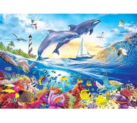 Puzzle Adultes 200 Pièces Jeux d'activités Familiales - 200 pièces Puzzle à Faire Soi-même pour Décoration d'intérieur - Puzzles pour Adultes Animaux Marins colorés