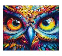 Puzzle Adultes 300 Pièces Jeux d'activités Familiales - 300 pièces Puzzle à Faire Soi-même pour Décoration d'intérieur - Puzzles pour Adultes Chouette colorée