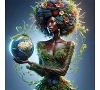 Puzzle Adultes 60 Pièces Dame de la Nature de la Terre,Jeu de Création et Logique,Puzzle de Qualité Supérieure Coloré,Puzzles Difficile pour Jeux D'activités Familiales