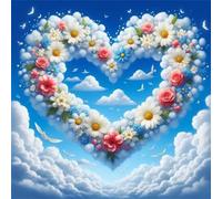 Puzzle Adultes 60 Pièces Fleurs de Ciel Bleu,Jeu de Création et Logique,Puzzle de Qualité Supérieure Coloré,Puzzles Difficile pour Jeux D'activités Familiales