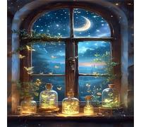 Puzzle Adultes 60 Pièces Rebord de fenêtre de Bouteille Lumineuse,Jeu de Création et Logique,Puzzle de Qualité Supérieure Coloré,Puzzles Difficile pour Jeux D'activités Familiales