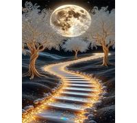Puzzle Adultes 70 Pièces Jeux d'activités Familiales - 70 pièces Puzzle à Faire Soi-même pour Décoration d'intérieur - Puzzles pour Adultes Route du Clair de Lune