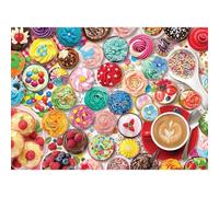 Puzzle Adultes 70 Pièces Jeux d'activités Familiales - 70 pièces Puzzle à Faire Soi-même pour Décoration d'intérieur - Puzzles pour Adultes Gâteau aux Fruits et au café
