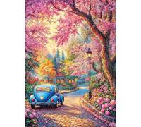 Puzzle Adultes 70 Pièces Jeux d'activités Familiales - 70 pièces Puzzle à Faire Soi-même pour Décoration d'intérieur - Puzzles pour Adultes Voiture de Paysage de Campagne