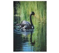 Puzzle Adultes Animal Swan 1000 Pièces Puzzles en Bois pour Enfants À Partir De 12 Ans ÉduChatif Jeu Familial (78×53cm)