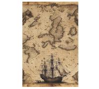 Puzzle Adultes Bateau Pirate,Bateau 1000 Pièces Puzzles en Bois pour EnfFourmis À Partir De 12 Ans Éducatif Jeu Familial 78×53cm