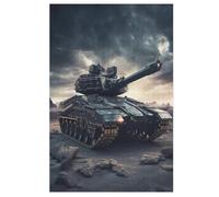 Puzzle Adultes Char d'assaut 1000 Pièces Puzzles en Bois pour Enfants À Partir De 12 Ans ÉduChatif Jeu Familial 78×53cm